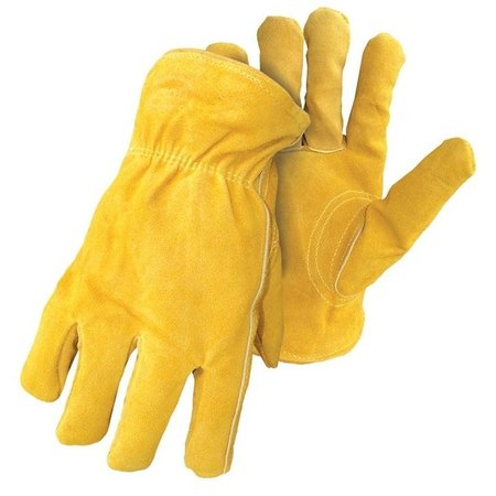 BOSS Insulated Driver Gloves, L, Keystone Thumb, Elastic Cuff, Yellow 7186L